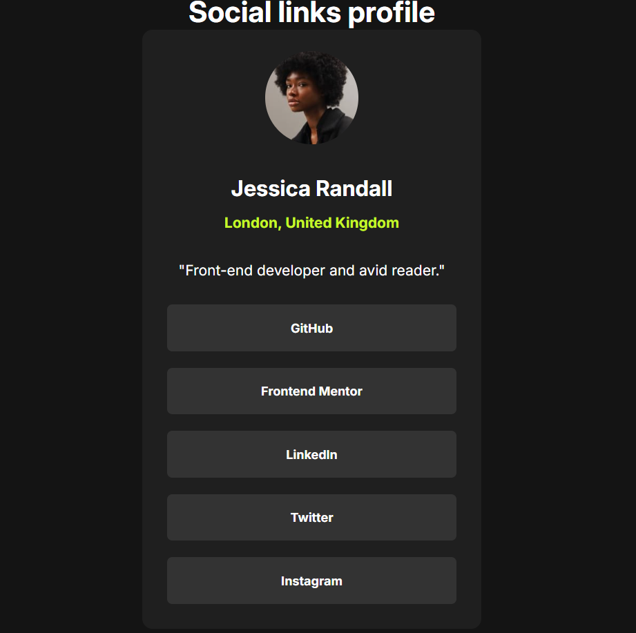 Social-links-profile solution